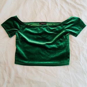 Off Shoulder Crop Top Shirt